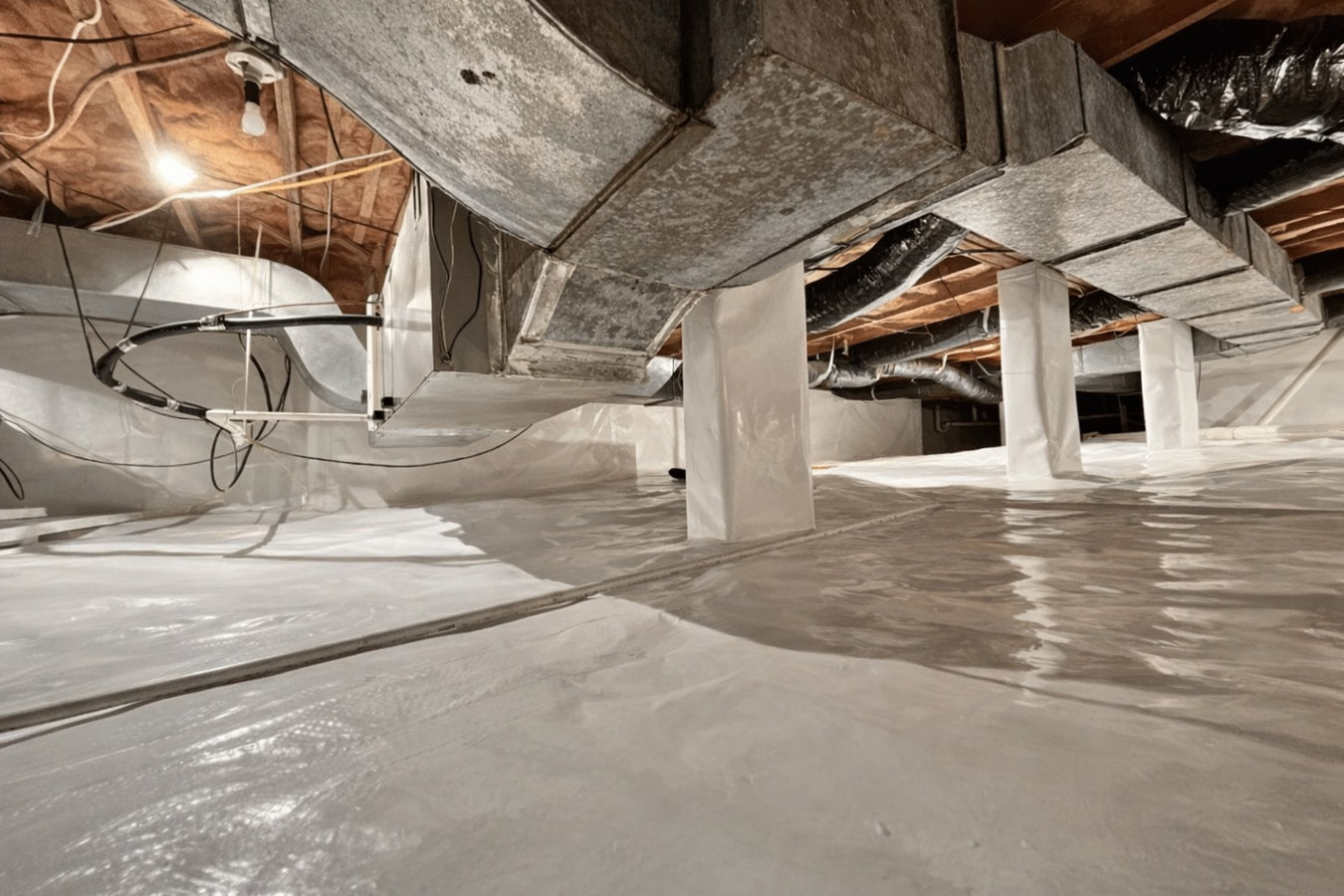 Crawl space vapor barrier